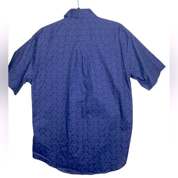 Peter Millar Men’s Sz Lrg Blue Floral Beach Seaside Short Sleeve Button Shirt - Picture 4 of 5
